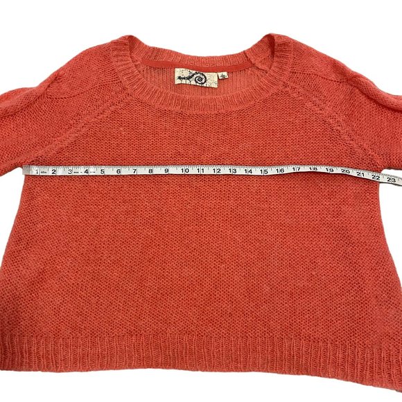 Anthropologie Rosie Neira Homeward Pullover Lightweight Sweater in‎ Coral Size S - Picture 6 of 7
